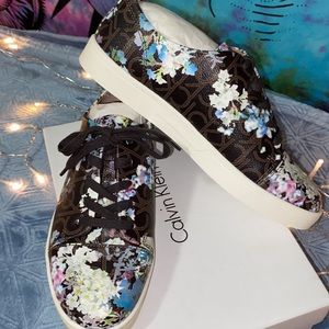 Calvin Klein Floral Print Sneakers